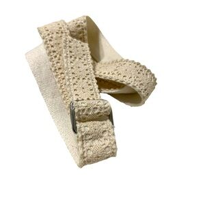 Crochet Linen/Cotton Belt Ladys Waist Size 10 thru 12 Belt A Skirt or Jeans.